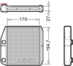 DENSO Schimbător de căldură, încălzire habitaclu DENSO DRR09101 (DRR09101)