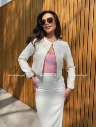  Tweed blézer fehér Malene, XL