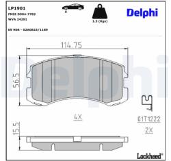 DELPHI set placute frana, frana disc DELPHI LP1901 (LP1901)