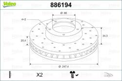 VALEO Disc frana VALEO 886194 (886194)