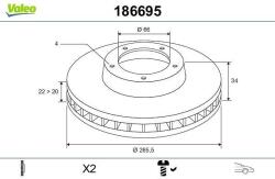 VALEO Disc frana VALEO 186695 (186695)
