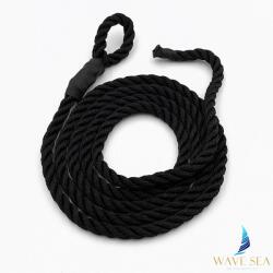 WAVE SEA Fényvisszaverő kötél 2m fekete 10mm-es fényvisszaverő csónakhoz szintetikus (WS-ROP-2)