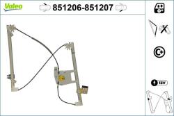 VALEO Mecanism actionare geam VALEO 851206 (851206)