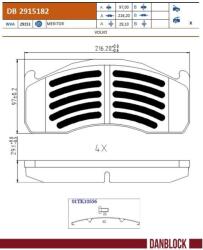 DANBLOCK set placute frana, frana disc DANBLOCK DB 2915182 (DB 2915182)