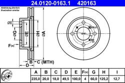 ATE Disc frana ATE 24.0120-0163.1 (24.0120-0163.1)