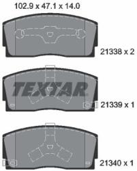 TEXTAR set placute frana, frana disc TEXTAR 2133801 (2133801)