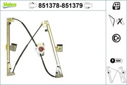 VALEO Mecanism actionare geam VALEO 851378 (851378)