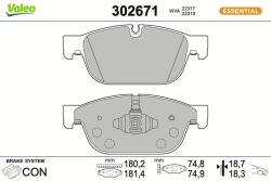VALEO set placute frana, frana disc VALEO 302671 (302671)
