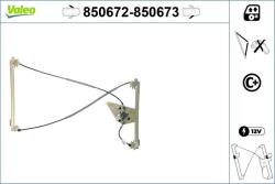 VALEO Mecanism actionare geam VALEO 850673 (850673)