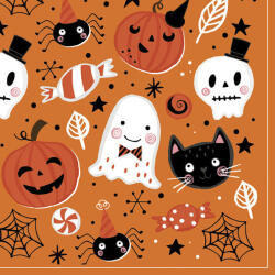  Halloween Orange Booo szalvéta 20 db-os 33x33 cm (PKK044012) - aprotalpak