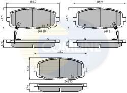 COMLINE set placute frana, frana disc COMLINE CBP31319 (CBP31319)
