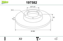 VALEO Disc frana VALEO 197582 (197582)