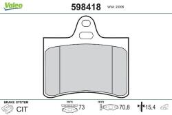 VALEO set placute frana, frana disc VALEO 598418 (598418)