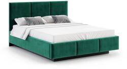 VOX bútor Chloé lebegő kárpitozott franciaágy ágyneműtartóval - 180x200 cm Trinity Bottle Green