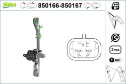 VALEO Mecanism actionare geam VALEO 850167 (850167)