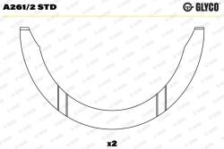 GLYCO Saiba distantier, arbore cotit GLYCO A261/2 STD (A261/2 STD)