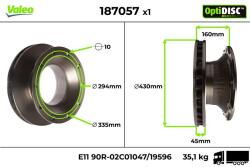 VALEO Disc frana VALEO 187057 (187057)