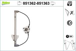 VALEO Mecanism actionare geam VALEO 851362 (851362)