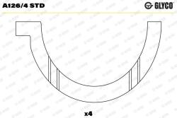 GLYCO Saiba distantier, arbore cotit GLYCO A126/4 STD (A126/4 STD)