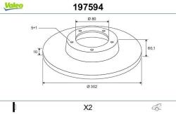 VALEO Disc frana VALEO 197594 (197594)