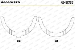 GLYCO Saiba distantier, arbore cotit GLYCO A006/4 STD (A006/4 STD)