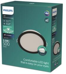 Philips 8721103131256 LED süllyeszthető lámpa MESON | 6W integrált LED forrás | 340lm | 3000K | fekete