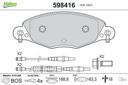 VALEO set placute frana, frana disc VALEO 598416 (598416)