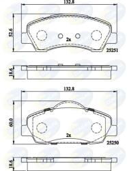 COMLINE set placute frana, frana disc COMLINE CBP02199 (CBP02199)