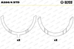 GLYCO Saiba distantier, arbore cotit GLYCO A200/4 STD (A200/4 STD)