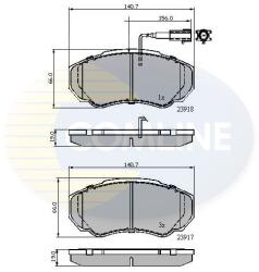 COMLINE set placute frana, frana disc COMLINE CBP11040 (CBP11040)