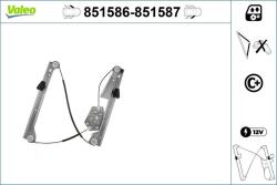 VALEO Mecanism actionare geam VALEO 851586 (851586)