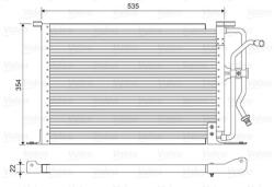 VALEO Condensator, climatizare VALEO 822627 (822627)