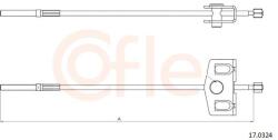 COFLE Cablu, frana de parcare COFLE 92.17. 0324 (92.17.0324)