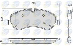 COMLINE set placute frana, frana disc COMLINE CBP22142 (CBP22142)