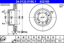 ATE Disc frana ATE 24.0132-0150.1 (24.0132-0150.1)