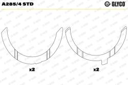 GLYCO Saiba distantier, arbore cotit GLYCO A285/4 STD (A285/4 STD)
