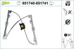VALEO Mecanism actionare geam VALEO 851741 (851741)
