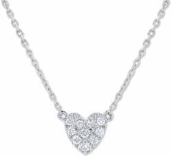 White & Black Cuore szív gyémánt nyaklánc - 18K (AU14336)
