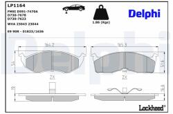 DELPHI set placute frana, frana disc DELPHI LP1164 (LP1164)