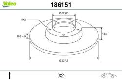 VALEO Disc frana VALEO 186151 (186151)