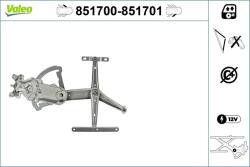 VALEO Mecanism actionare geam VALEO 851701 (851701)