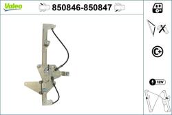 VALEO Mecanism actionare geam VALEO 850847 (850847)