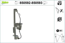 VALEO Mecanism actionare geam VALEO 850593 (850593)