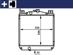 MAHLE Radiator, racire motor MAHLE BEHR CR 655 000S (CR 655 000S)