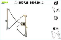 VALEO Mecanism actionare geam VALEO 850728 (850728)
