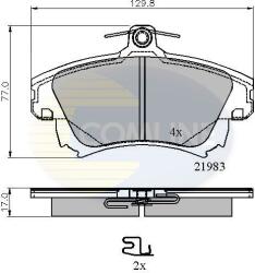 COMLINE set placute frana, frana disc COMLINE CBP3813 (CBP3813)