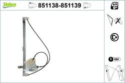VALEO Mecanism actionare geam VALEO 851139 (851139)