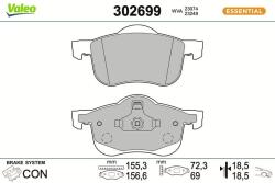 VALEO set placute frana, frana disc VALEO 302699 (302699)