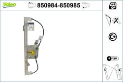 VALEO Mecanism actionare geam VALEO 850985 (850985)