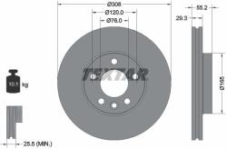 TEXTAR Disc frana TEXTAR 92121203 (92121203)